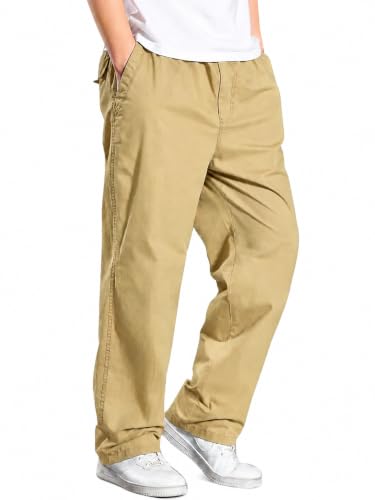 Image of Men's Pure Cotton Cargo Pants | Regular Fit Multi-Pocket Casual Trousers for Men | Solid Black Utility Cargo Bottom Wear | Comfortable Everyday Wear Pant