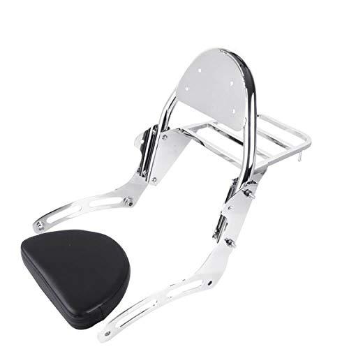 Backrest Sissy Bar + Luggage Rack Pad for Kawasaki Vulcan 900 VN900 For Kawasaki Vulcan VN 2000 Classic Custom 2006-2018