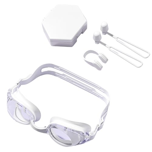 Gafas de natación Anti antiebla, gafas de natación anti antiniebla | Gafas de piscina Adulto - Vista ancha Antálgidos de la nariz con correa ajustable de protección anti-scratch