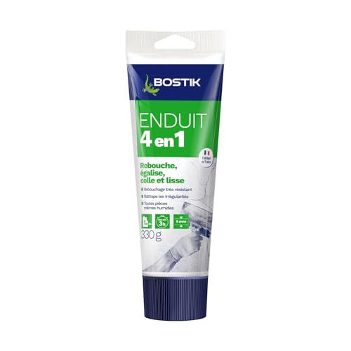 Enduit mural pâte BOSTIK enduit de rebouchage lissage blanc 330g