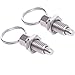UrbanHui Spring Plungers With Pull Ring Stainless Steel 2PCS, Short Retractable Design For Industrial Machinery, Automotive, Cabinets, Molds, And Appliances(M6)
