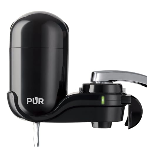 Faucet Mount Water Filtration System, Black (Black)