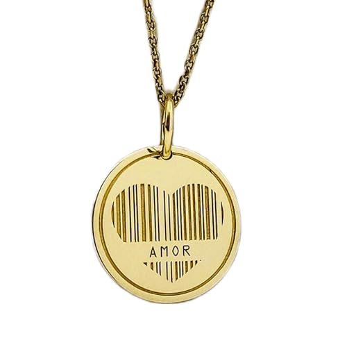 Collar de Plata ley 925 hipoalergénico que no oscurece con colgante de 28 mm