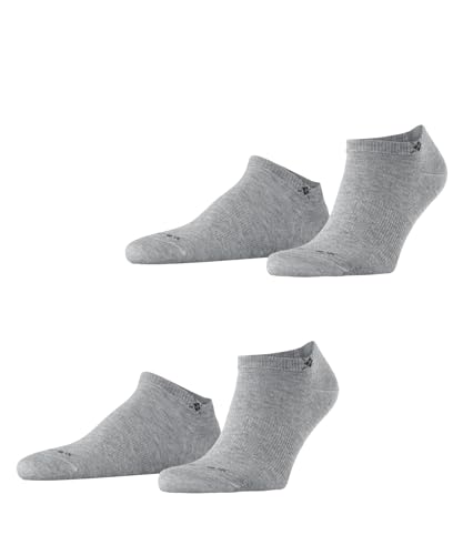 Burlington Everyday Sneaker Multipack M Sn algodón lisos 2 pares, Calcetines cortos Hombre, Gris Light Grey 3400, 40-46