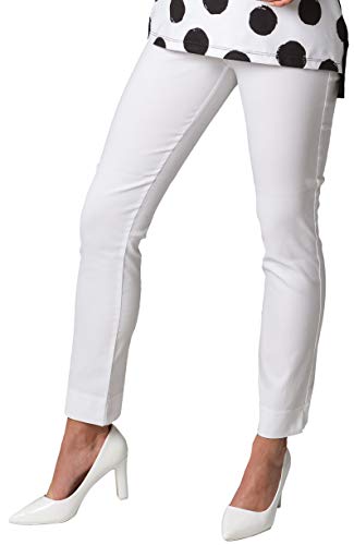 Stehmann lOLI - 742 Blanc stretchige Pantalon Confortable, avec Un schmalerem beinverlauf.