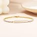 KOMI Gold Plated Cubic Zirconia Classic Tennis Bracelet Stainless Steel Bracelet Rectangle Pendant Fashion Jewelry for Women Exquisite Jewelry Party Gift