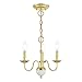 Livex Lighting 3 Lt Polished Brass Mini Chandelier