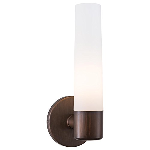 Image of GEORGE KOVACS P5041-647B Saber Wall Sconce, 1-Light, 60 Total Watts, 12.5-in H x 4.75-in W, Painted Copper Bronze Patina