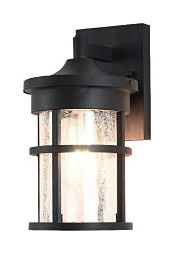 Lumière murale extérieure lanterne noire mate pour escalier et terrasse