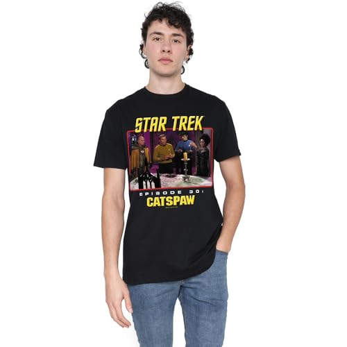 Star Trek vêtement original Cats Paw t-shirt mixte noir science-fiction série culte