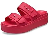 Crocs Women Sandal, Brooklyn Buckle Low Wedge, Digital Raspberry, 7 UK Women