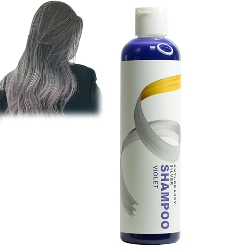 Eazerom 08 Purple Hair Shampoo Champú Violeta, 275ml Champú Anti-amarillos,Para Cabello Rubio, Decolorado, con Mechas o Canas,Shampoo Matizador Rubio con Pigmentos Violetas