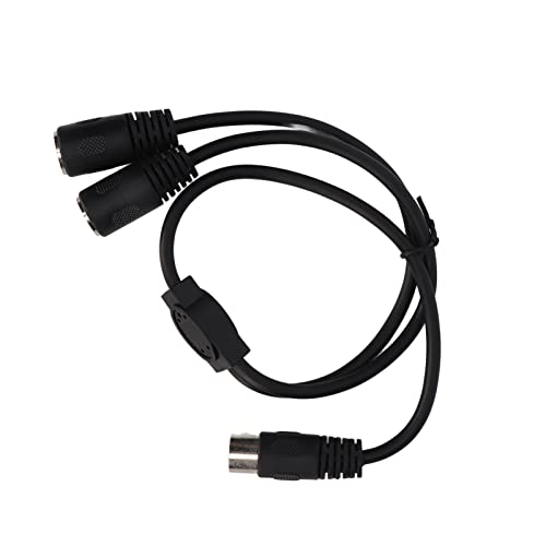 RTLR DIN Cabo adaptador 4 pinos para 2DIN 4 pinos, bainha de PVC de 0,5 m, cabo divisor mini DIN Y d