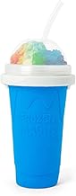 Jupyo Durable Slushie Maker Cup with Cup Brush Straw and Spoon, Freeze Mug Milkshake Smoothie Mug, Squeeze Cooling Cup for Milk drinks and Juicesz, Portable Squeeze Ice Cup for Everyone