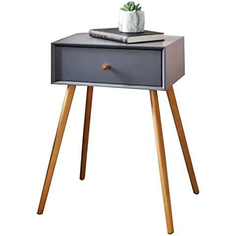 spot on dealz® Grey Wooden Bedside Table Cover