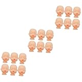 Toyvian 30 Uds Llaveros De Coche Mini Figuras De Acción Decoración del Coche Chupete Cabeza De Muñeca Bebé Maniquí Muñeca Maquillaje Cabeza De Muñeca Pequeña Parte Manualidades DIY