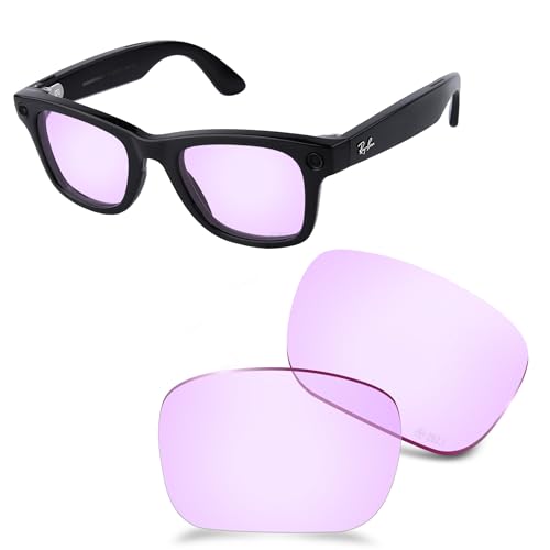 Verres Ray-Ban Meta Wayfarer rose clair pour terrasse et bureau