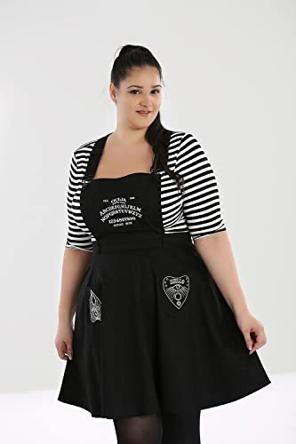 Hell Bunny Samara Sun Moon Ouija Board Gothic Wicca Witchcraft Pinafore Plus Size Dress - 5X-6X - Black (6Xlarge) #TOP2
