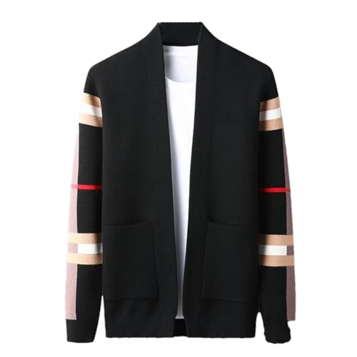 Men Knitted Cardigan for Loose Fit Outerwear Sweater Men's Top