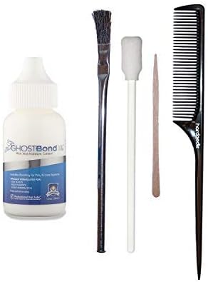 Ghost Bond XL 1.3oz Adhesive Brush Rat Tail Comb and Contour Applicator Ultimate Bundle