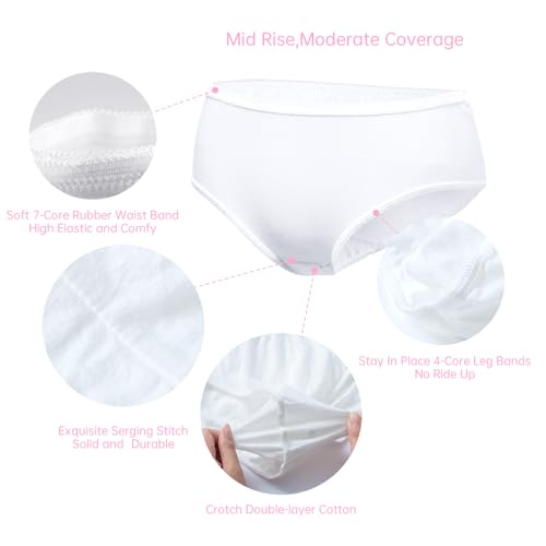 20/10/5 Pack Women's Disposable 100% Cotton Underwear Ladies Briefs Panties for Travel Hotel Spa Hospital Stays Emergencies4