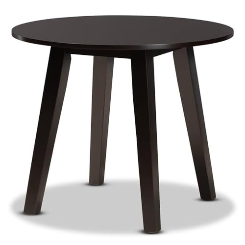 Baxton Studio Derya Modern Transitional Grey Fabric Upholstered and Dark Brown Finished Wood 5-Piece Dining Set - Thumbnail 4