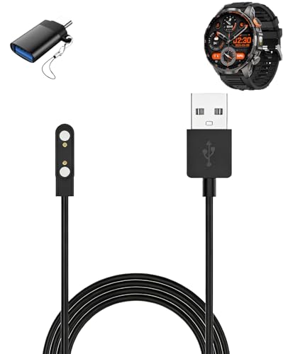 Cable de carga BANLVS para reloj inteligente con adaptador USB-C negro