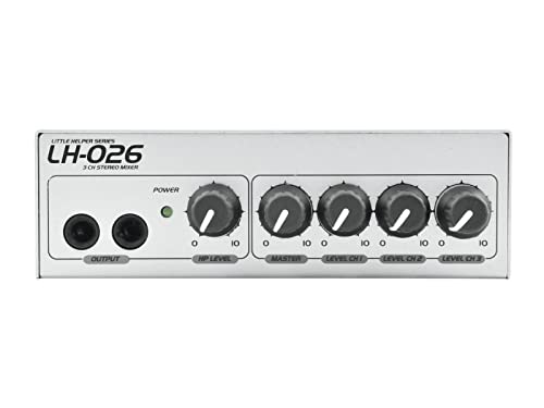 Mélangeur stéréo 3 canaux Omnitronic LH-026 argenté multi-source RCA - 7