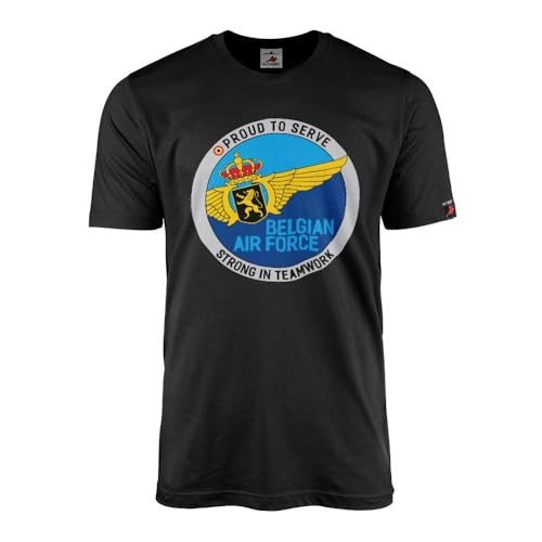 T-shirt de la Composante Air #44229 Belgian Force en coton haut de gamme