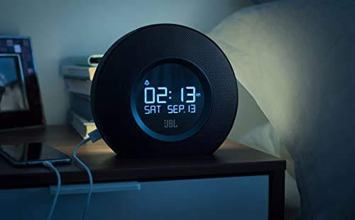 Image of JBL Horizon Bluetooth Clock Radio with USB Charging and Ambient Light Speaker-Black
