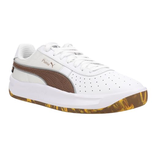 PUMA Mens Gv Run Along Cordura Lace Up Sneakers Shoes Casual - Brown, White - Size 10.5 M2