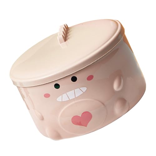 TOGEVAL ステンレス製恐竜デザインボウル 蓋付き 多用途スープライスボウル 軽量耐久 食器洗浄機対応 家用サービング容器