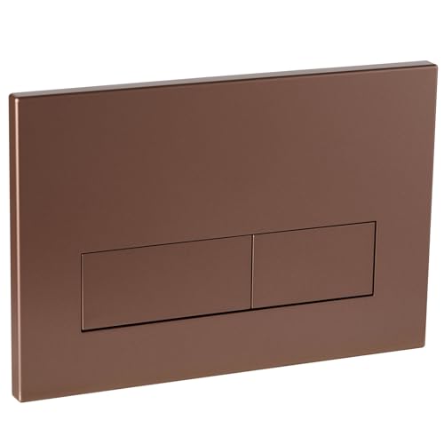 Empyreal Plaque de déclenchement avec jeu de levier de chasse et cadre de montage,pièces de rechange compatible avec Geberit Sigma 01,20,30 & UP320 & 300,115770115 double chasse(Bronze)