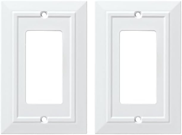 Franklin Brass W35243-PW-C Classic Architecture - Placa decorativa de pared, placa de interruptorcubierta, color blanco (paquete de 2)