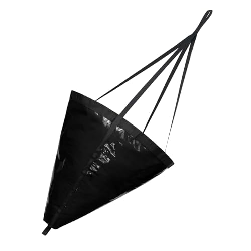 TopHomer Treibanker, 24 Zoll PVC Drogue Driftsack Driftanker Sea Anchor für Angeln Boot Kajak [Schwarz]