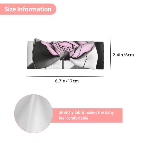 Bright roses Baby Headbands Soft Nylon Hairbands with Stretchy Bows Girls Hair Accessories for Newborn Infant Toddler Kids3