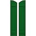Ekena Millwork ARW101BE311X34HGH Americraft Three 2 Exterior Real Wood Joined Board-n-Batten Shutters w/Elliptical Top (Per Pair), 10 1/2"W x 34"H, Viridian Green
