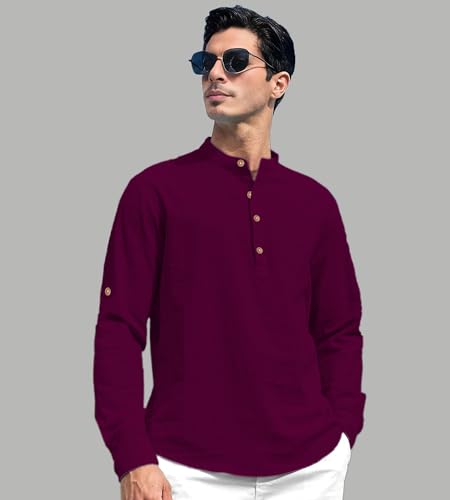 Image of Slim Fit Short Kurta for Men and Boys.(KRT BTN06, Navy Blue)