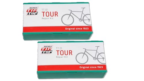 Askshy W01230103 Rema TIP-TOP TT01/05 - 7 o. 9-teilig - Fahrrad Flickzeug Reparaturset (2 x TT01), Hund