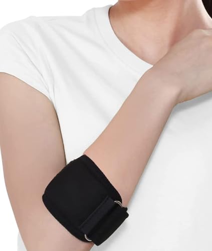 Image of Unisex Tennis Elbow Support Brace for Pain Relief Forearm Elbow Support Strap Adjustable Compression Sleeve for Injury Recovery Orthopedic Support- Universal