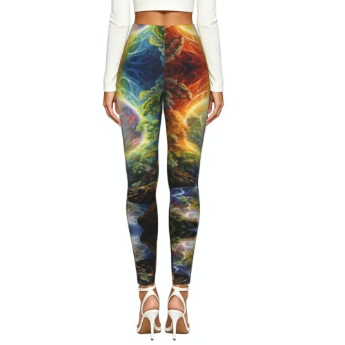Leggings de compresión suave para mujer con estampado de árbol de la vida 3