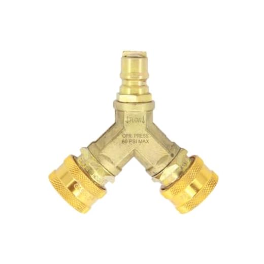 3/8 Y Splitter for Gas Quick Disconnect