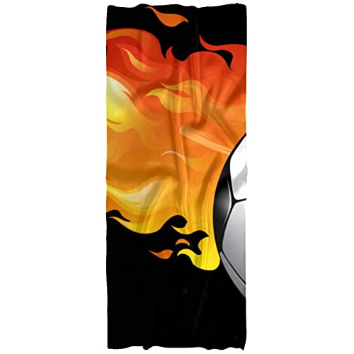 Écharpe football en feu multicolore grand châle imprimé fluide pour femme