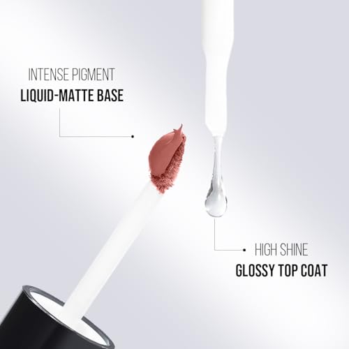 Staze 9to9 Gloss Lock 2-In-1 Liquid Lipstick | Lip Gloss For Long-Lasting Fuller & Plump Lips |Transfer-Proof & 12h Long Stay with Intense Color Payoff | Lightweight & Comfortable | 02 I'm Pretty| 7g