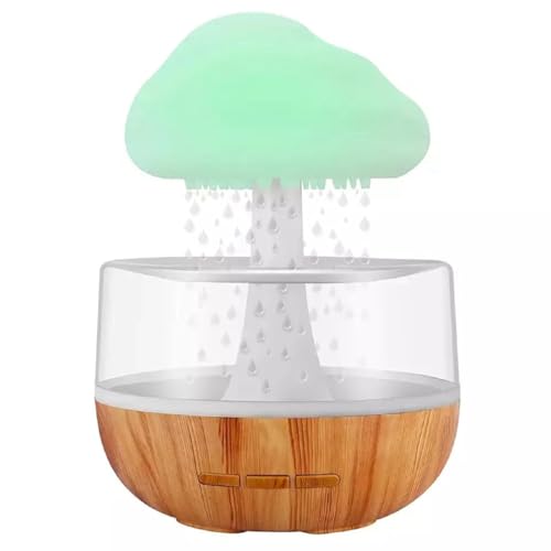 Image of Smart Ultrasonic Rain Cloud Humidifier & Essential Oil Diffuser | Real Water Drops Sound, 7-Color LED Night Light | USB-Powered Aromatherapy for Relaxation, Sleep & Home Decor