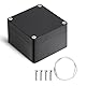 Therlan Abzweigdose Schwarz Wasserdicht IP65, Elektronik Gehäuse, Wasserdicht Anschlussdose Aufputz Verteilerdose, ABS Projekt Box Kunststoff Anschlusskasten Aufputzdose (83 x 81 x 56 mm, Schwarz)