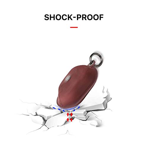 FreeBuds Pro Leather Case,Hiram Crazy Horse Cowhide Leather Portable Travel Case for FreeBuds Pro,Headphone Cases for Travelling Charging Case(Wine Red)4