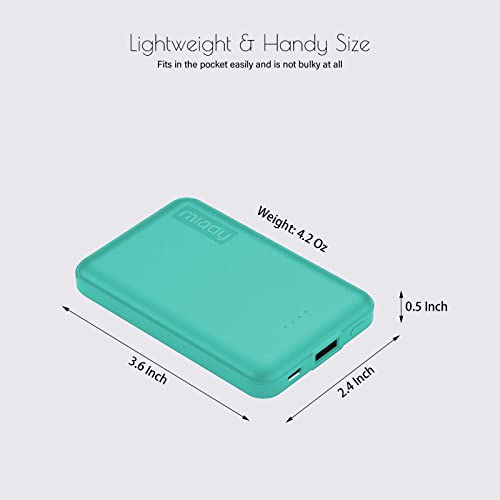 Miady 2-Pack 5000mAh Mini Portable Charger, 5V 2.4A USB-C Output Fast Charging Power Bank for Travel Small Battery Pack Compatible with iPhone 17/16/15 Galaxy S24/S22 iPad Android etc - Image 8