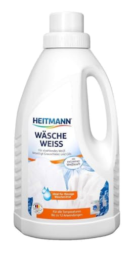 HEITMANN Witte was, extreem wit, zonder bleekmiddel, ideaal voor fijne was en vloeibaar wasmiddel, 500 ml