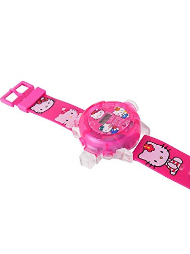 Relógio Digital Infantil Personagens Rosa Projetor Orizom